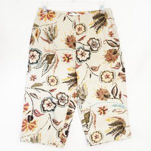 Silk Club Collection Floral Print Capris